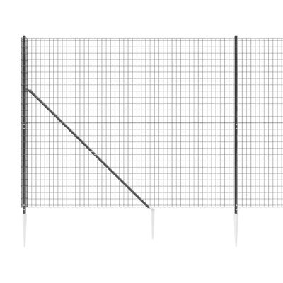 vidaXL trådhegn med jordspyd 1,8x10 m antracitgrå