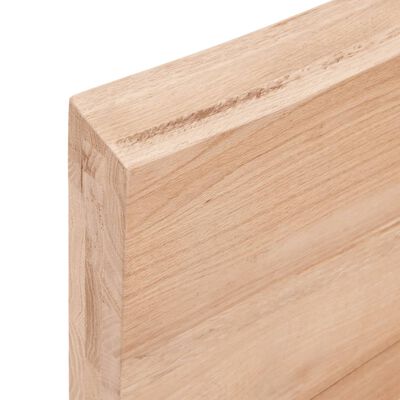 vidaXL bordplade 140x50x(2-6) cm naturlig kant behandlet træ lysebrun