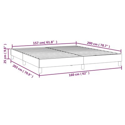 vidaXL sengeramme 160x200 cm stof sort