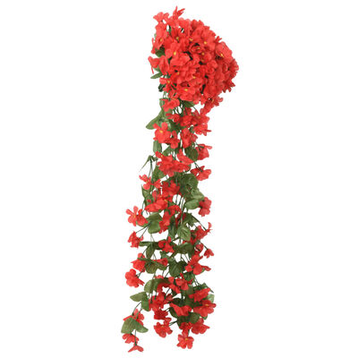 vidaXL blomsterguirlander til jul 3 stk. 85 cm rød