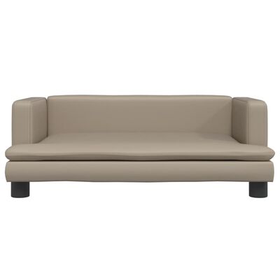 vidaXL sofa til børn 80x45x30 cm kunstlæder cappuccinofarvet