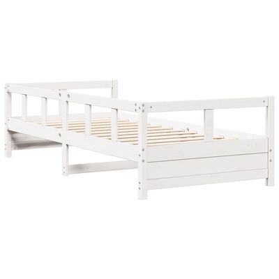 vidaXL daybed uden madras 80x200 cm massivt fyrretræ hvid