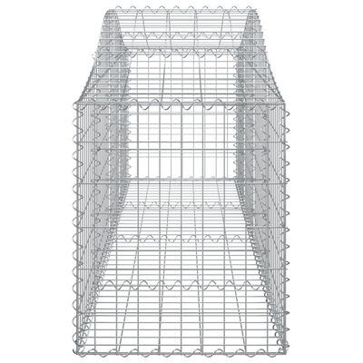 vidaXL buede gabionkurve 7 stk. 200x50x60/80 cm galvaniseret jern