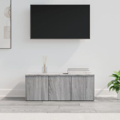 vidaXL tv-bord 80x34x30 cm konstrueret træ grå sonoma-eg