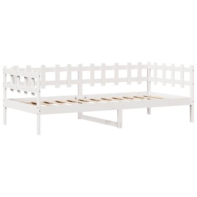 vidaXL daybed med skuffer 90x190 cm massivt fyrretræ hvid