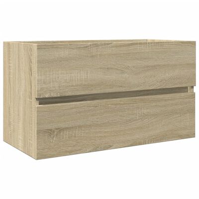 vidaXL vaskeskab 80x38,5x45 cm konstrueret træ sonoma-eg