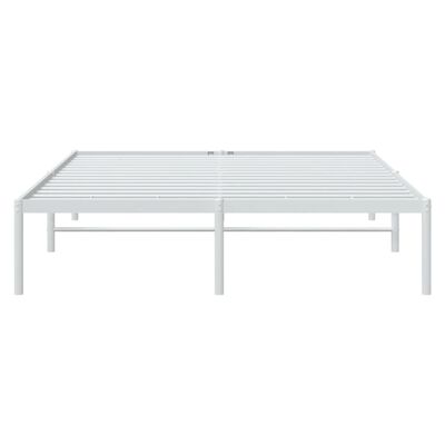 vidaXL sengeramme 150x200 cm metal hvid