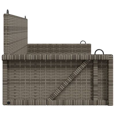 vidaXL gyngebænk 119x56x48 cm polyrattan grå