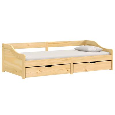 vidaXL daybed med to skuffer IRUN 90x200 cm massivt fyrretræ