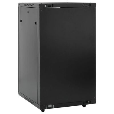 vidaXL netværksskab 60x60x120 cm 18U 19" IP20 sort