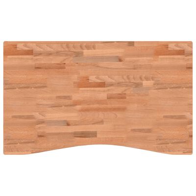 vidaXL skrivebordsplade 100x(55-60)x2,5 cm massivt bøgetræ