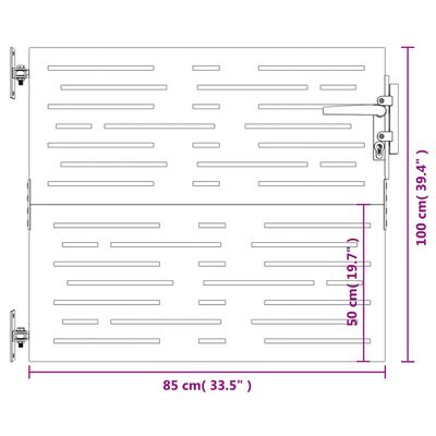 vidaXL havelåge 85x100 cm cortenstål firkantet design