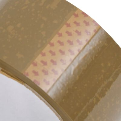 vidaXL pakketape 12 stk. 48 mm x 66 m brun