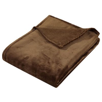 vidaXL tæppe 200x240 cm polyester chokoladebrun