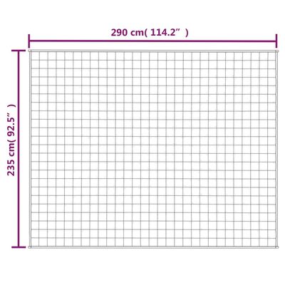 vidaXL tyngdetæppe 235x290 cm 15 kg stof lys cremefarve