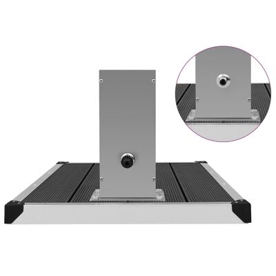 vidaXL udendørsbruser med bakke WPC rustfrit stål