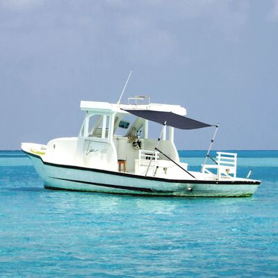 vidaXL solsejl til båd 170x170x(113-182,5) cm forlængerdel blå
