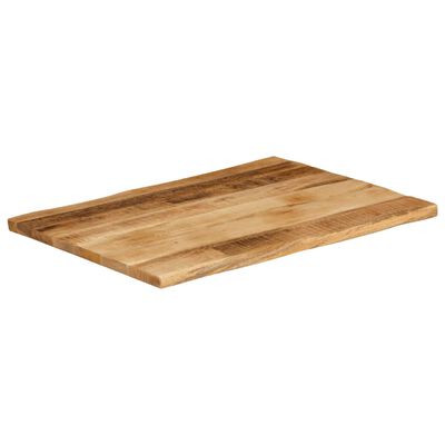 vidaXL bordplade 70x60x2,5 cm naturlig kant massivt ru mangotræ