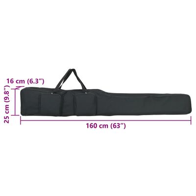 vidaXL stangtaske 160 cm oxfordstof sort