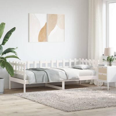 vidaXL daybed uden madras 80x200 cm massivt fyrretræ hvid