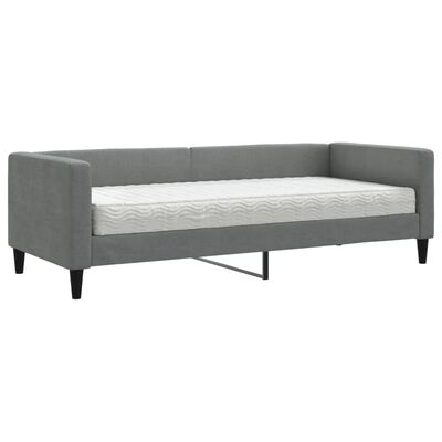 vidaXL daybed med madras 80x200 cm stof mørkegrå