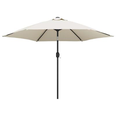 vidaXL parasol 3 m stålstang sandhvid