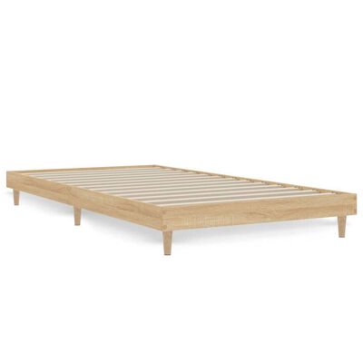 vidaXL sengeramme 90x200 cm uden madras konstrueret træ sonoma-eg