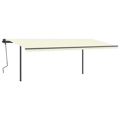 vidaXL markisestolpesæt 600x245 cm jern antracitgrå