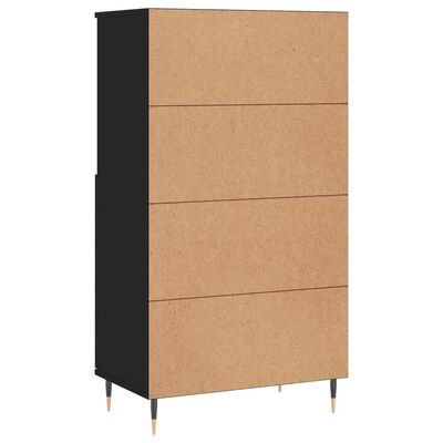 vidaXL skab 60x36x110 cm konstrueret træ sort