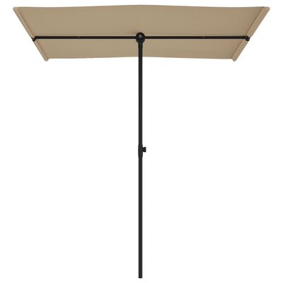 vidaXL haveparasol med aluminiumstang 180x110 cm gråbrun