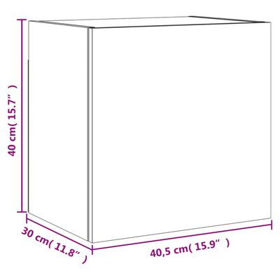 vidaXL væghængt tv-bord 40,5x30x40 cm konstrueret træ betongrå