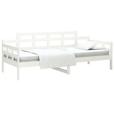 vidaXL daybed 90x200 cm massivt fyrretræ hvid