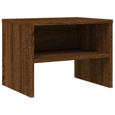 vidaXL sengeborde 2 stk. 40x30x30 cm konstrueret træ brun egetræ