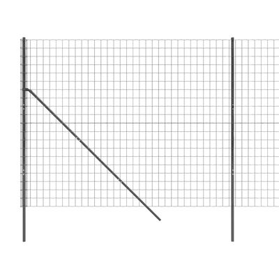 vidaXL trådhegn 1,6x25 m galvaniseret stål antracitgrå