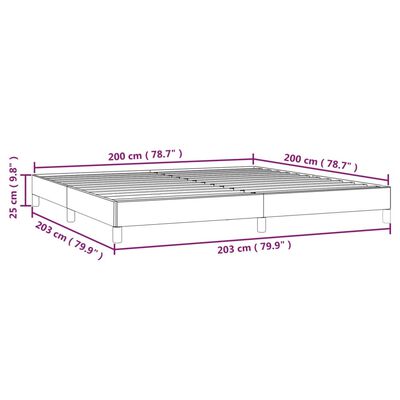 vidaXL sengeramme uden madras 200x200 cm stof lysegrå