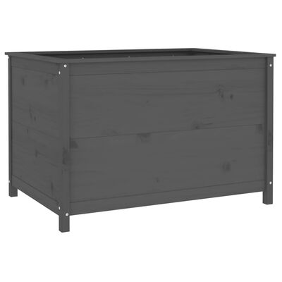 vidaXL højbed 119,5x82,5x78 cm massivt fyrretræ grå