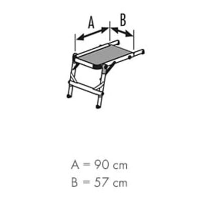 Hailo TP1 trappeplatform aluminium