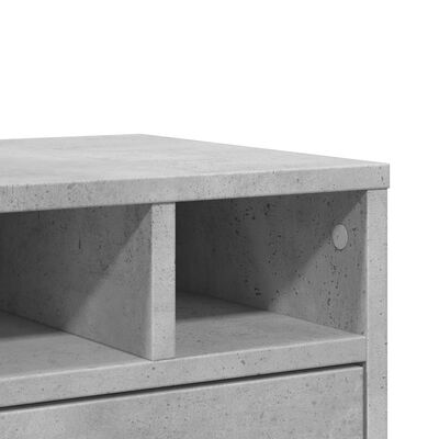 vidaXL printerstativ 40x32x22,5 cm konstrueret træ betongrå