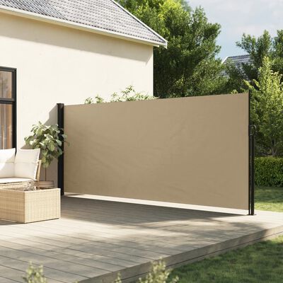 vidaXL sammenrullelig sidemarkise 180x300 cm beige