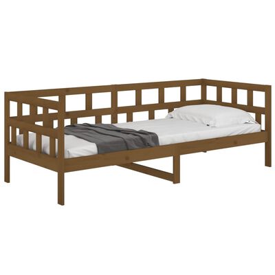 vidaXL daybed 80x200 cm massivt fyrretræ gyldenbrun