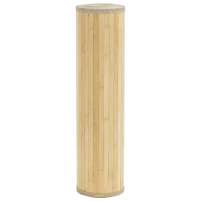 vidaXL gulvtæppe 80x400 cm rektangulær bambus lys naturfarvet
