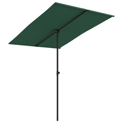 vidaXL haveparasol med aluminiumsstang 2x1,5 m grøn