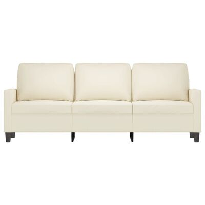 vidaXL 3-personers sofa 180 cm fløjl cremefarvet