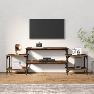 vidaXL tv-bord 157x35x52 cm konstrueret træ røget egetræsfarve