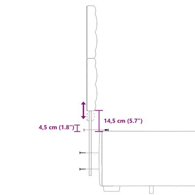 vidaXL kontinentalseng 120x200 cm fløjl mørkegrå