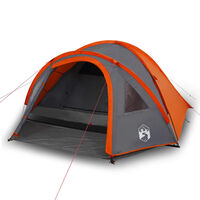 vidaXL 4-personers campingtelt vandtæt orange