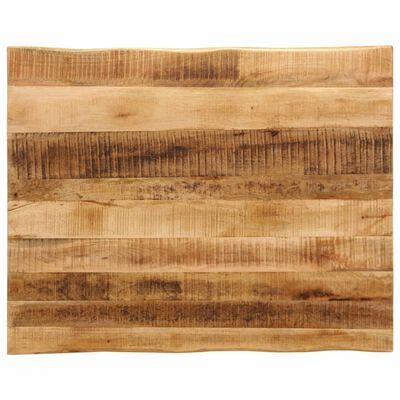 vidaXL bordplade 110x80x2,5 cm naturlig kant massivt ru mangotræ