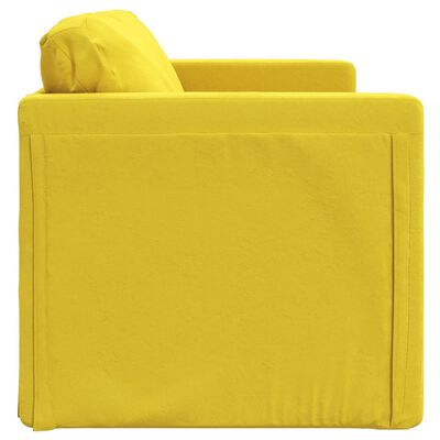 vidaXL 2-i-1 sovesofa 122x204x55 cm velour mørkegul