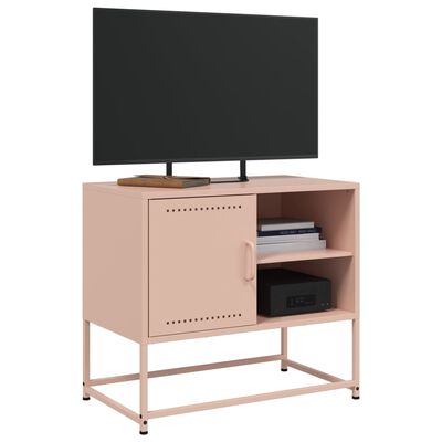 vidaXL tv-bord 68x39x60,5 cm stål lyserød