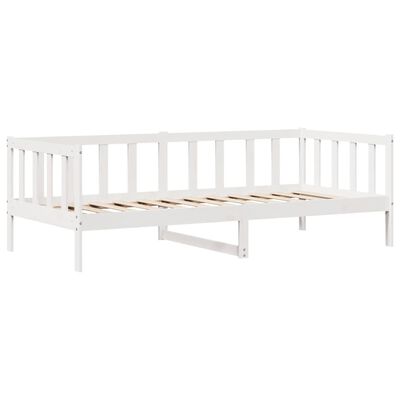 vidaXL daybed med skuffer 90x190 cm massivt fyrretræ hvid